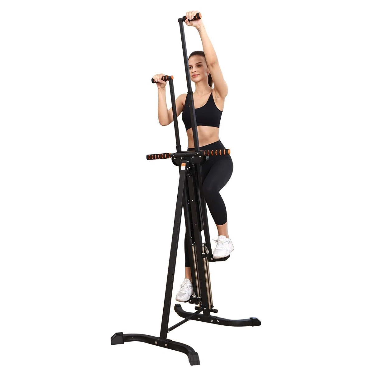 Foldable Vertical Climber Exercise Machine Fitness Stair Stepper for Home Gym