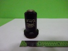 MICROSCOPE PART OBJECTIVE ZEISS WINKEL 10X GERMANY OPTICS AS IS BIN V8-28