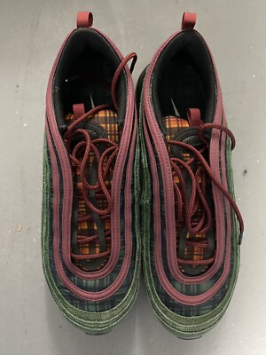 Rare Nike Air Max 97 NRG Plaid Jacket Pack Green Burgundy Suede AT6145-600 Buy Nike Air Max 97 NRG  main image 3
