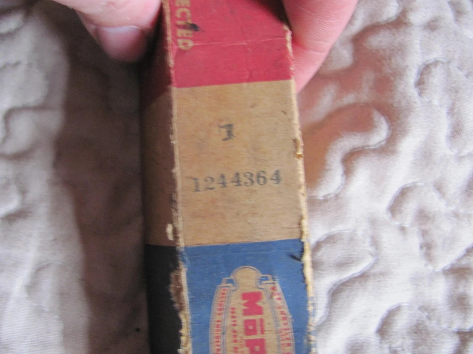 NOS Mopar 1244364 "Custom" Fender Nameplate 1949-50 Desoto - Image 2 of 4