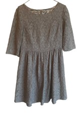 Small Gray Lace Kensie A Line Dress