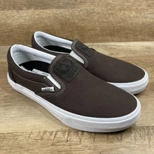 VANS BMX Slip On Dakota Roche Brown White Skate Shoes Mens 8 Womens 9.5 NEW