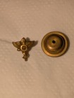Vintage Collectible Gold Tone WW 2 Medical Caduceus Lapel Pin Insignia Blank — photo 4