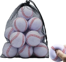 Magicorange Foam Baseballs, 12-pack for practice, soft toss, batting, pitching