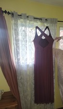 Size 6 DAVIDS bridal CROSSBACK Sleevless long Dress NWT