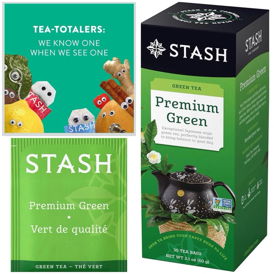 Té Verde Premium STASH 6 CAJAS Total 180 Bolsas Mezcla Tés Verdes Sin Gluten Foto 2 de 4