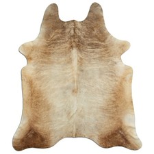 Premium Kuhfell Teppich XXL Rinderfell L200 x B235 cm champagner beige K346