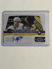 2010-11 Playoff Contenders Against The Glass Tyler Myers Auto /50 Sabres On Card