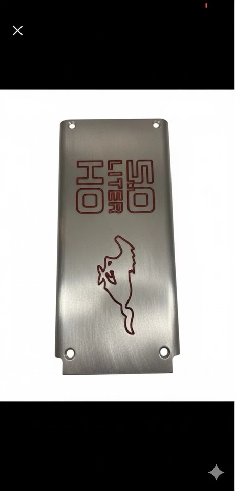 87-93 Ford Mustang 5.0 GT40 Tubular Admisión Colector Cubierta Placa Personalizada FRPP Foto 2 de 3