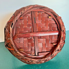 Vintage Japanese Ikebana Woven Bamboo Hana Kago Flower Basket Round — photo 4