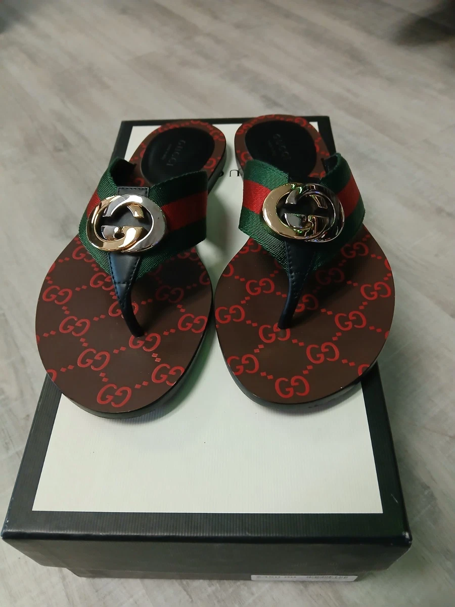 Gucci Women's Flip Flop Upper Leather Sandals for sale | eBay