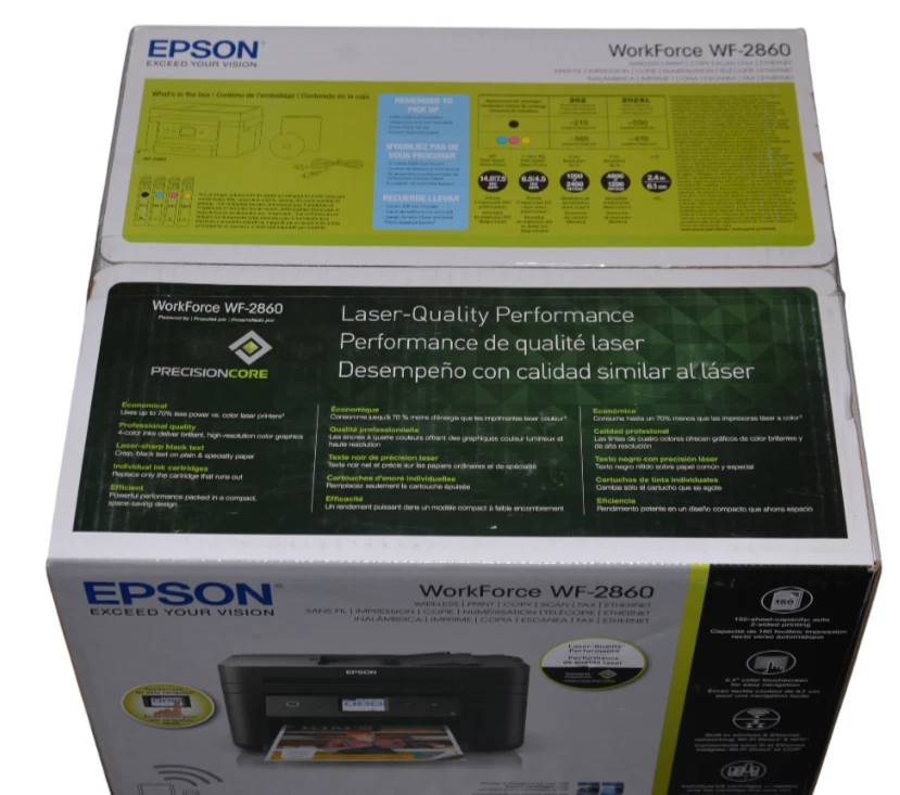 Brand New Epson WorkForce WF-2860 AIO Inkjet Printer with Scanner, Copier, Fax - Image 4 of 4