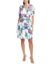 Tahari Asl Short Sleeve Mini Dress Women's