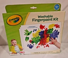 CRAYOLA WASHABLE FINGERPAINT KIT WITH EASY SQUEEZE BOTTLES BRAND NEW