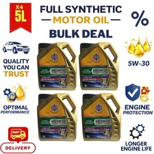 5W30 Fully Synthetic Vehicle Engine Oil 5L X4 ACEA C3-C12 A5-B5-12 GM DEXOS2