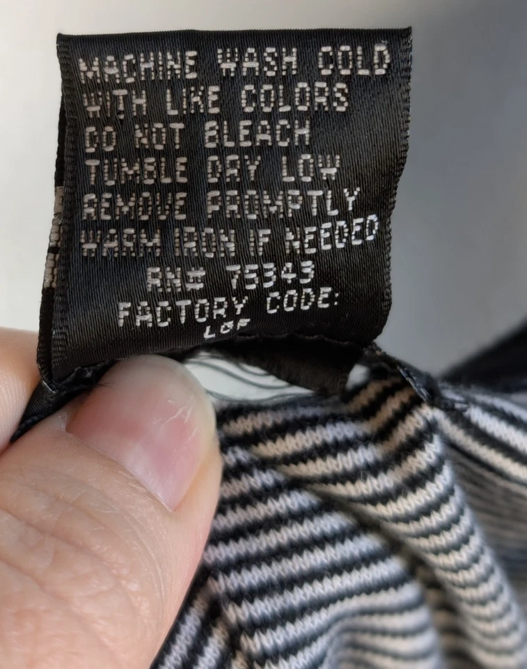 Camiseta sin mangas para mujer Willi Smith a rayas blancas y negras mediana Foto 4 de 4