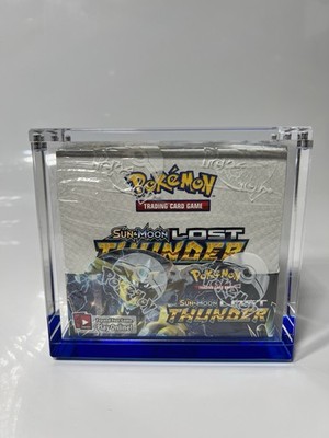 Pokemon TCG Sun & Moon Lost Thunder Booster Box SEALED + Dragon Scale Case 