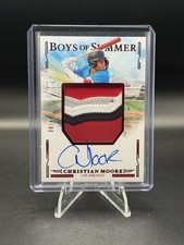 2025 Panini Boys of Summer Christian Moore Patch Auto Red /49 #JMS-CM
