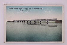 Victoria Jubilee Bridge St Lawrence River Le Pont Victoria Postcard 1925
