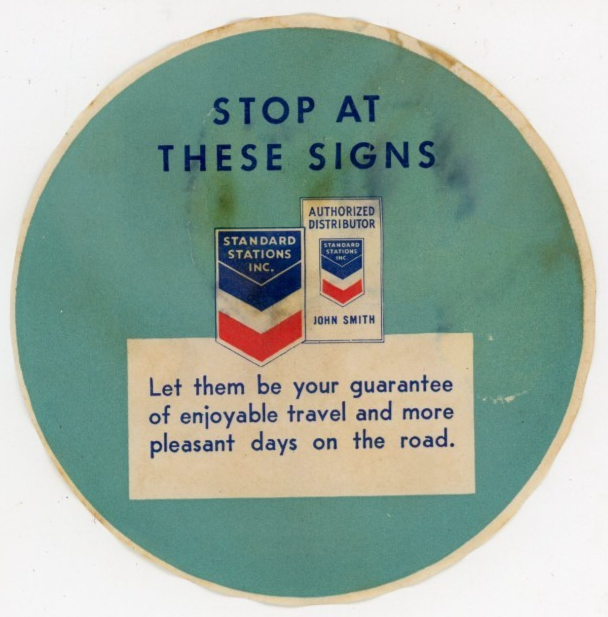 1930s-50s Standard Stations Inc Gas Station Luggage Label F224 | eBay