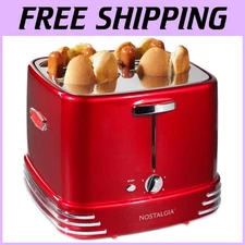 Retro Red Hot Dog Toaster with Adjustable Timer