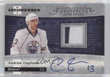 2007-08 Fleer Hot Prospects Prospect 12/399 Andrew Cogliano #208 Patch Auto 2l5