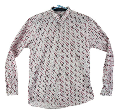 Seven Friday Shirt Mens XL Slim Button Up Long Sleeve White SevenFriday