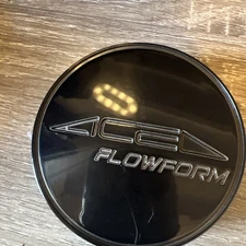 ACE FLOWFORM GLOSS BLACK CUSTOM WHEEL CENTER CAPS*      #LBZ-1  (FOR 1)