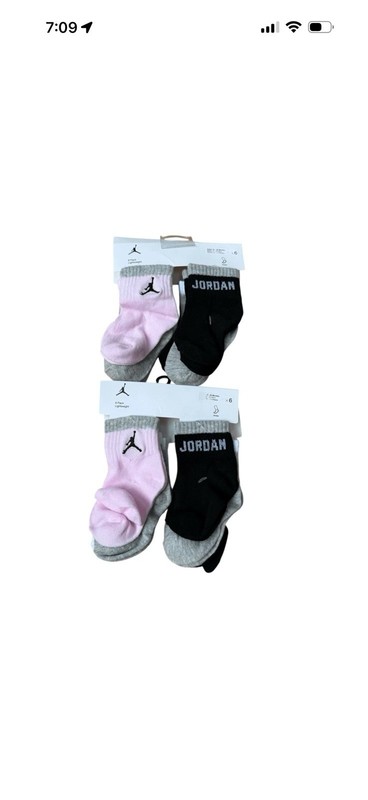 Air Jordan Girl 12 Pairs Lightweight Ankle Socks ~ Size 12-24 months NWT