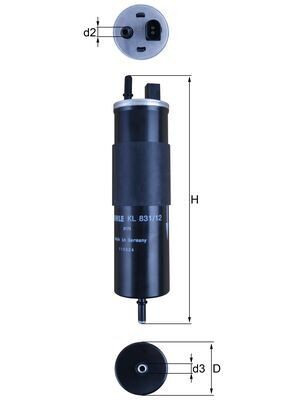 Mahle Kraftstofffilter FüR Volvo V40 SchräGheck Cross Country 526 D4 D2-image