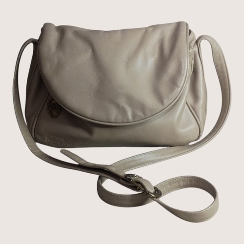 Stone Mountain Accessories Leather Crossbody Bag in Light Beige