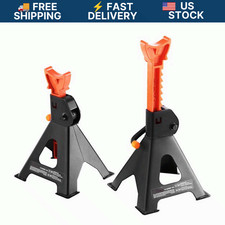 KFFKFF 3 Ton Jack Stands Set of 2 Adjustable Car Lift Support 6600 lb Red