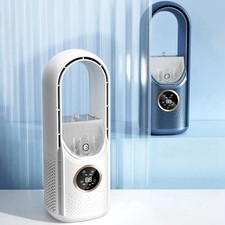 Portable USB Air Cooler Leafless Electric Fan Silent Timer Air Conditioner Cooli