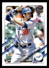 2021 Topps Update #US11 DJ Peters Rookie Card Los Angeles Dodgers. rookie card picture