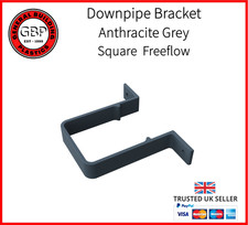 Square Anthracite Grey Gutter 114mm Guttering & 65mm Downpipe Fittings Rainwater