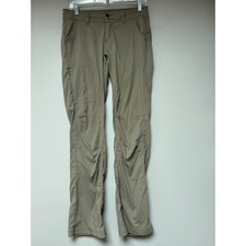 Prana Halle Hiking Pants Womens 4 Regular Khaki Tan Stretch Zion Roll Up