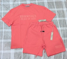 Fear of God Essentials 'CORAL' Loose Oversized Tee Short Size 'M' Set SS22