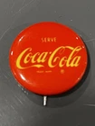 Vintage Serve Coca Cola  1” Button Pinback Pin Coke PB43D