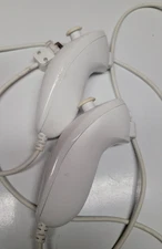 Lot Of 2 Official Nintendo Wii Nunchuck Remote OEM Controllers