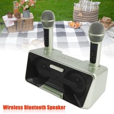 Wireless Bluetooth Speaker Dual Microphone Karaoke fit Home Party Picnic Outdoor