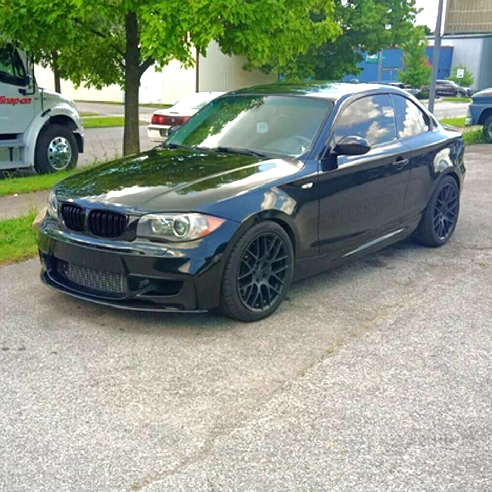 For BMW 1 Series E81 E87 E82 E88 135i 2007-2013 Front Kidney Grille Glossy Black Foto 3 de 4