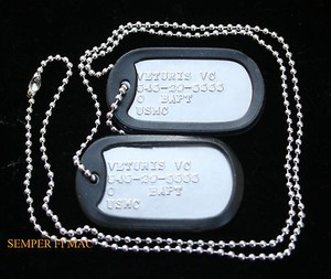 dog tag in boot usmc