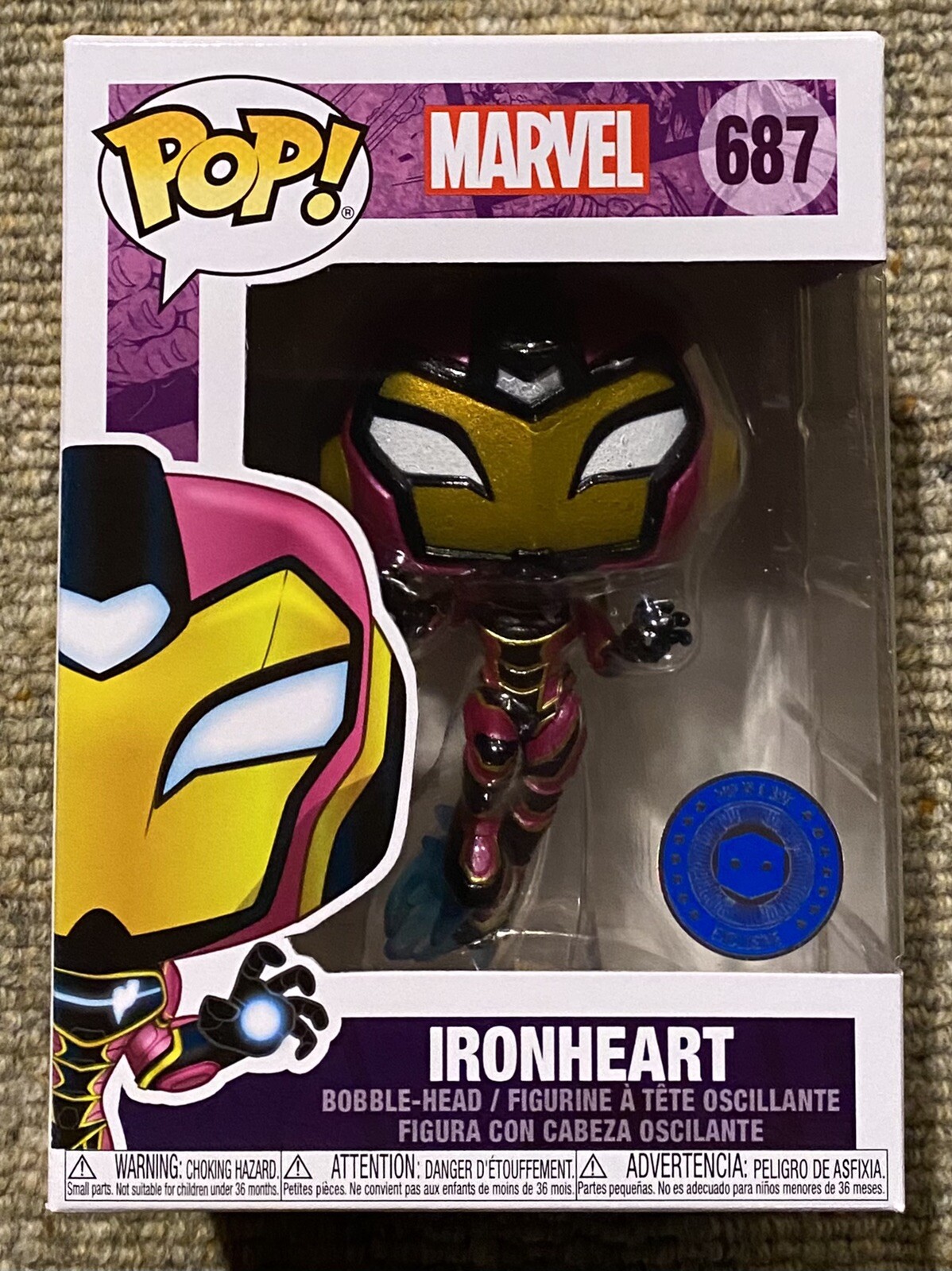 IRONHEART (687) VENOMIZED (842) Funko Pop! Marvel Pop In A Box