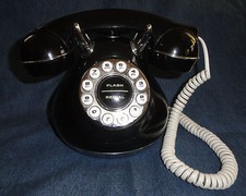 BLACK 50'S MONSTER PHONE Retro Looking Push Button Phone