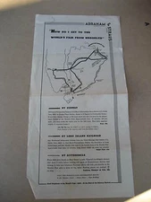 1939 New York World's Fair Abraham & Straus Map Sheet