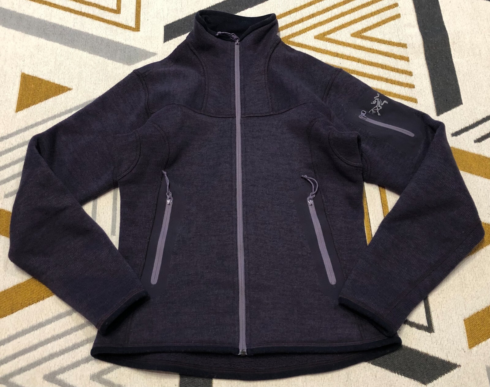 ARC'TERYX COVERT CARDIGAN VIOLA GIACCA POLARTEC THERMAL PRO DONNA Taglia S