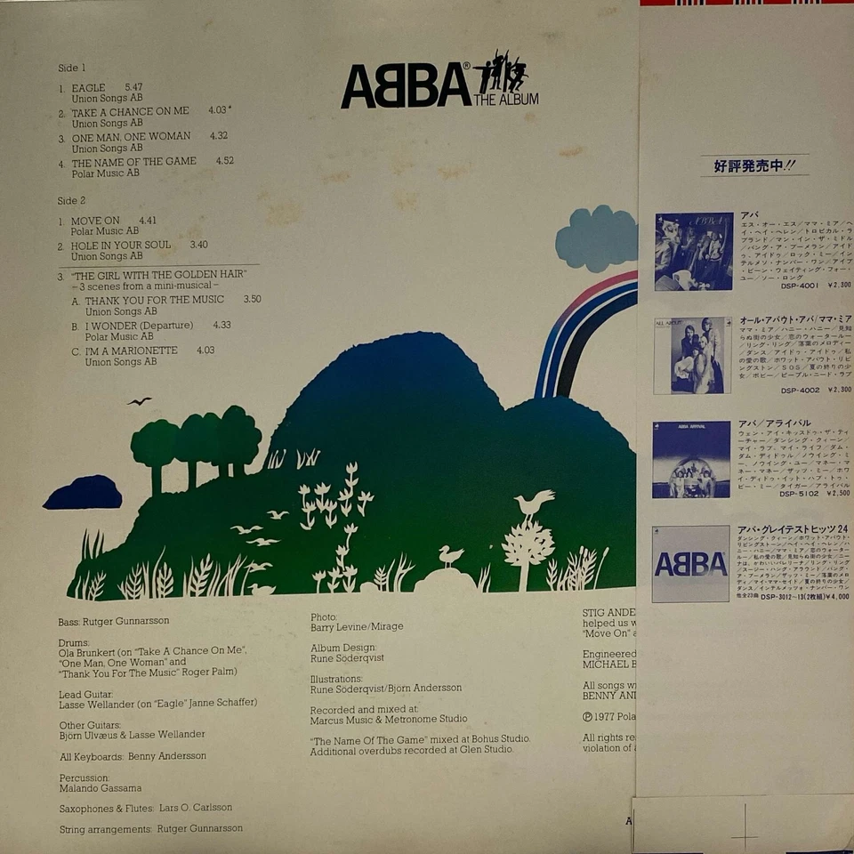 Abba - The Album - JAPAN VINYL with BIG SHOT OBI - Insert - DSP-5105 - Image 2 of 4