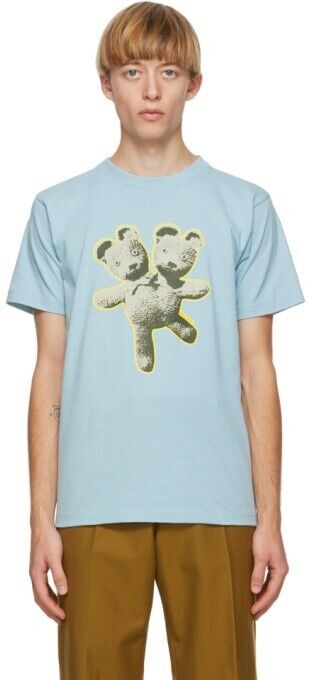 HEAVEN by MARC JACOBS DOUBLE-HEADED TEDDY BEAR T-SHIRT BLUE HEAVEN by MARC JACOBS DOUBLE-HEADED TEDDY BEAR T-SHIRT BLUE