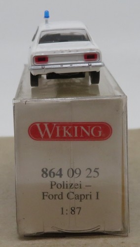 Wiking HO 1/87 Ford Capri White Polizei German Police #8640925 in Box - Picture 4 of 8