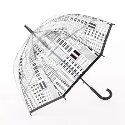 2x Laufschirm Kuppelschirm klar Regen transparent Kinder Mädchen Jungen Schule